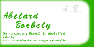 abelard borbely business card
